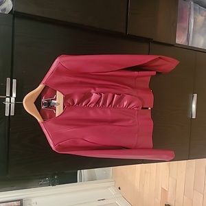 Venus Faux-Leather Red Jacket